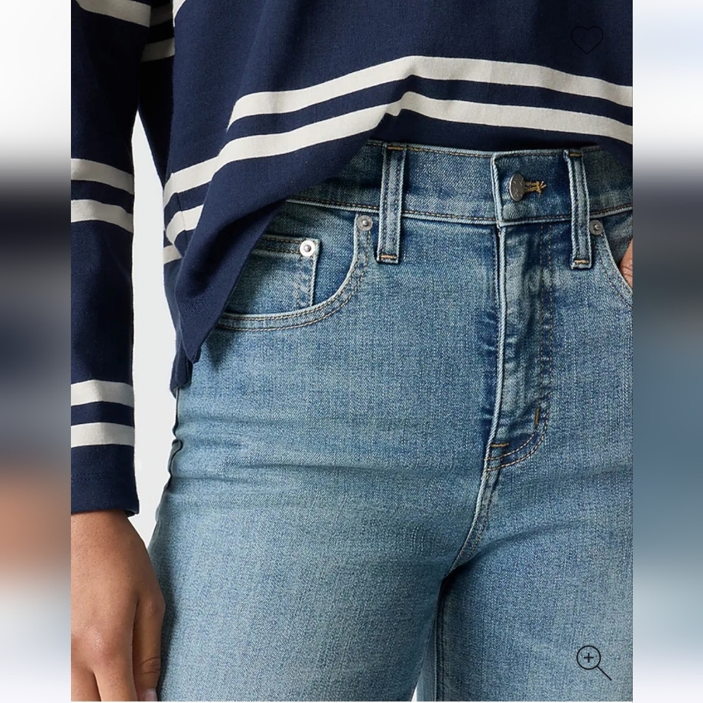 NWT J.Crew Factory Women's Classic wide-leg jean in all-day stretch Sz 28 $128 - Picture 2 of 9